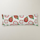 Rode draak op een witte achtergrond lichaamskussen (Achterkant)