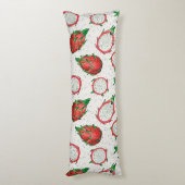 Rode draak op een witte achtergrond lichaamskussen (Achterkant (Verticaal))