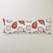 Rode draak op een witte achtergrond lichaamskussen (Voorkant)