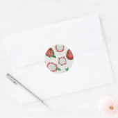 Rode draak op een witte achtergrond ronde sticker (Envelop)