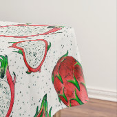 Rode draak op een witte achtergrond tafelkleed (Voorbeeld)