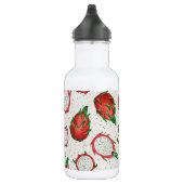 Rode draak op een witte achtergrond waterfles (Rechts)