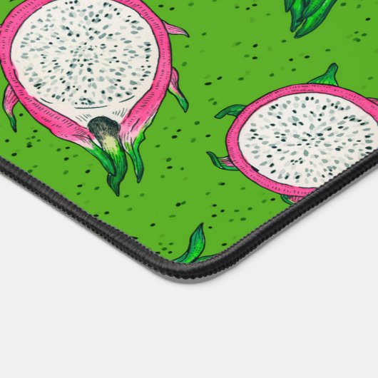 Rode draak op groen bureaumat (Hoek)