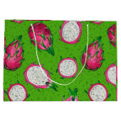 Rode draak op groen groot cadeauzakje (Achterkant)