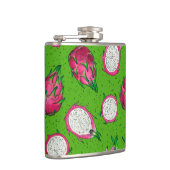 Rode draak op groen heupfles (Rechts)