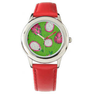 Rode draak op groen horloge