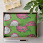 Rode draak op groen tissuepapier (Geschenk)