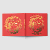 Rode Draak Phoenix Aziatische Chinese Huwelijk Gol Gastenboek (Volledig)