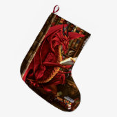 Rode Draak Podcast Fantasie Grote Kerstsok (Voorkant (Hangend))