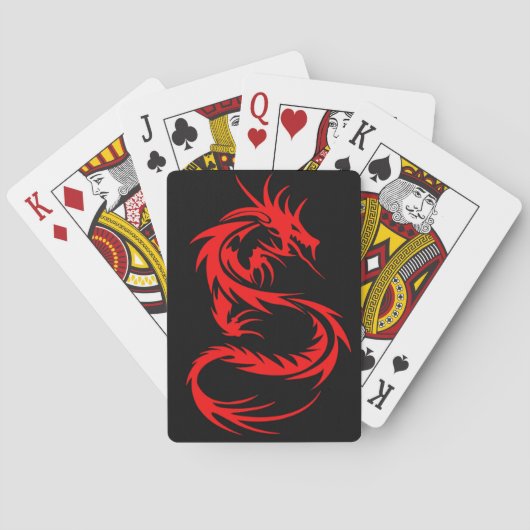 Rode Draak Pokerkaarten (Achterkant)