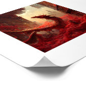 rode draak poster (Hoek)