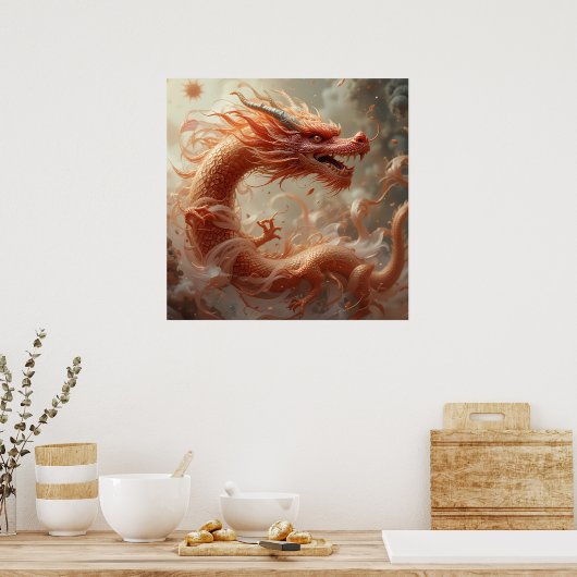 Rode draak poster (Keuken)