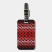 Rode Draak Schubben Bagagelabel (Voorkant verticaal)