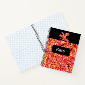 Rode Draak Spatverf  Notitieboek (Binnen)
