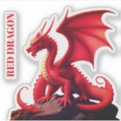 RODE DRAAK STICKER (Voorkant)