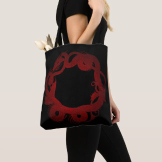 Rode Draak Tote Bag