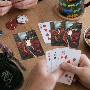 Rode Draak Urban Fantasy Pokerkaarten