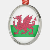 Rode draak van de kerstboomversiering van Wales Metalen Ornament (Links)