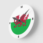 Rode draak van de muur van Wales Ronde Klok (Hoek)