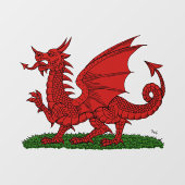 Rode Draak van Wales Raamsticker (Vel)