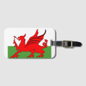 Rode draak Welsh vlag Bagagelabel (Voorkant (horizontaal))