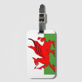 Rode draak Welsh vlag Bagagelabel (Voorkant (verticaal))
