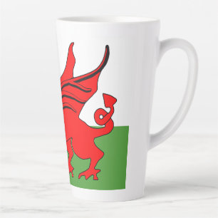 Rode draak Welsh vlag Latte Mok