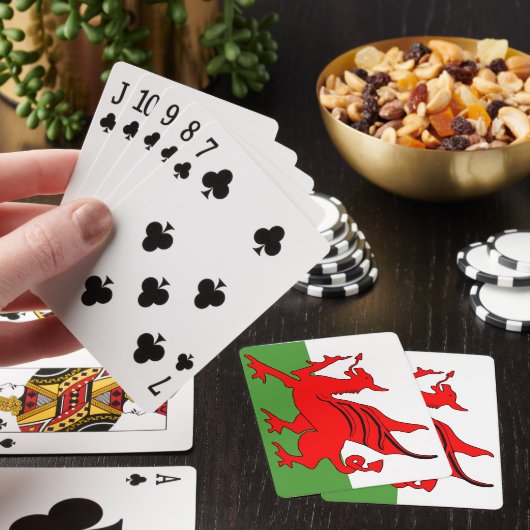 Rode draak Welsh vlag Pokerkaarten (Insitu)