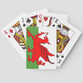 Rode draak Welsh vlag Pokerkaarten (Achterkant)