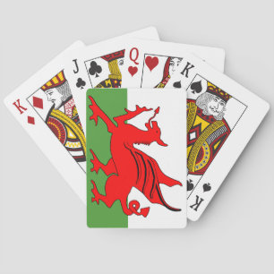 Rode draak Welsh vlag Pokerkaarten