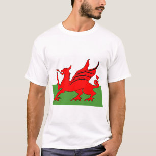 Rode draak Welsh vlag T-shirt