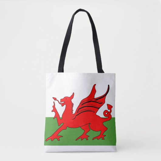 Rode draak Welsh vlag Tote Bag (Voorkant)