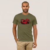 Rode Draak Wezen Aanpasbare T-Shirt (Voorkant volledig)