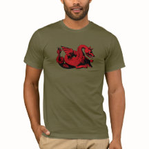 Rode Draak Wezen Aanpasbare T-Shirt
