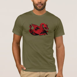 Rode Draak Wezen Aanpasbare T-Shirt