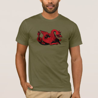 Rode Draak Wezen Aanpasbare T-Shirt
