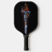 Rode draak Zwaard Fantasie Pickleball Paddle (Voorkant)
