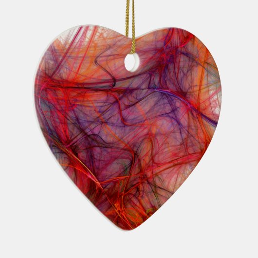 Rode draden keramisch ornament (Rechts)