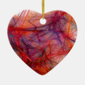 Rode draden keramisch ornament (Voorkant)