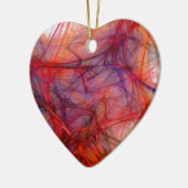 Rode draden keramisch ornament (Links)