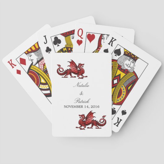 Rode dragon Weddenschap-kaarten Speelkaarten (Achterkant)