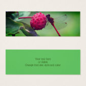 Rode Dragonfly Natuur Mini Bladwijzer Mini Visitekaartjes (Voorkant /achterkant)