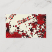 Rode dragonfly-profielkaart visitekaartje (Achterkant)