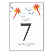 Rode Dragonfly Trouwtafel nummer Kaart (Achterkant)
