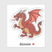 Rode Draken Sticker (Vel)
