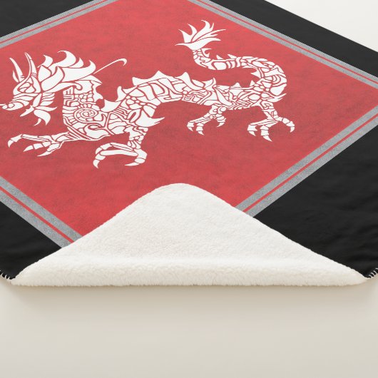 rode drakendeken sherpa deken (3/4)