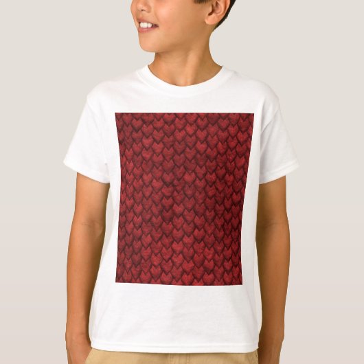 Rode drakenhuid t-shirt (Voorkant)