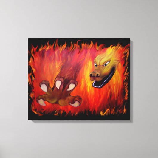Rode Drakenklauw Canvas Afdruk (Voorkant)
