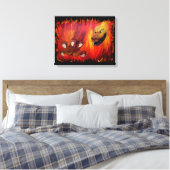 Rode Drakenklauw Canvas Afdruk (Insitu (Slaapkamer))