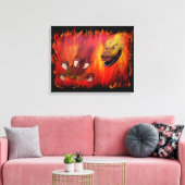 Rode Drakenklauw Canvas Afdruk (Insitu (Woonkamer))